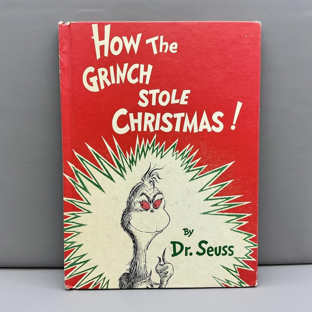 Dr Seuss How the Grinch Stole Christmas Vintage 1957 Book Club Hardcover